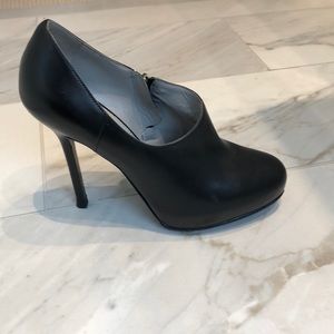 Sergio Rossi Black Leather Ankle Bootie / Pump